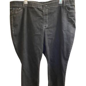 NWOT sz 30/32 Avenue Blue Dark Wash Pull On Straight Leg Jeans/Jeggings